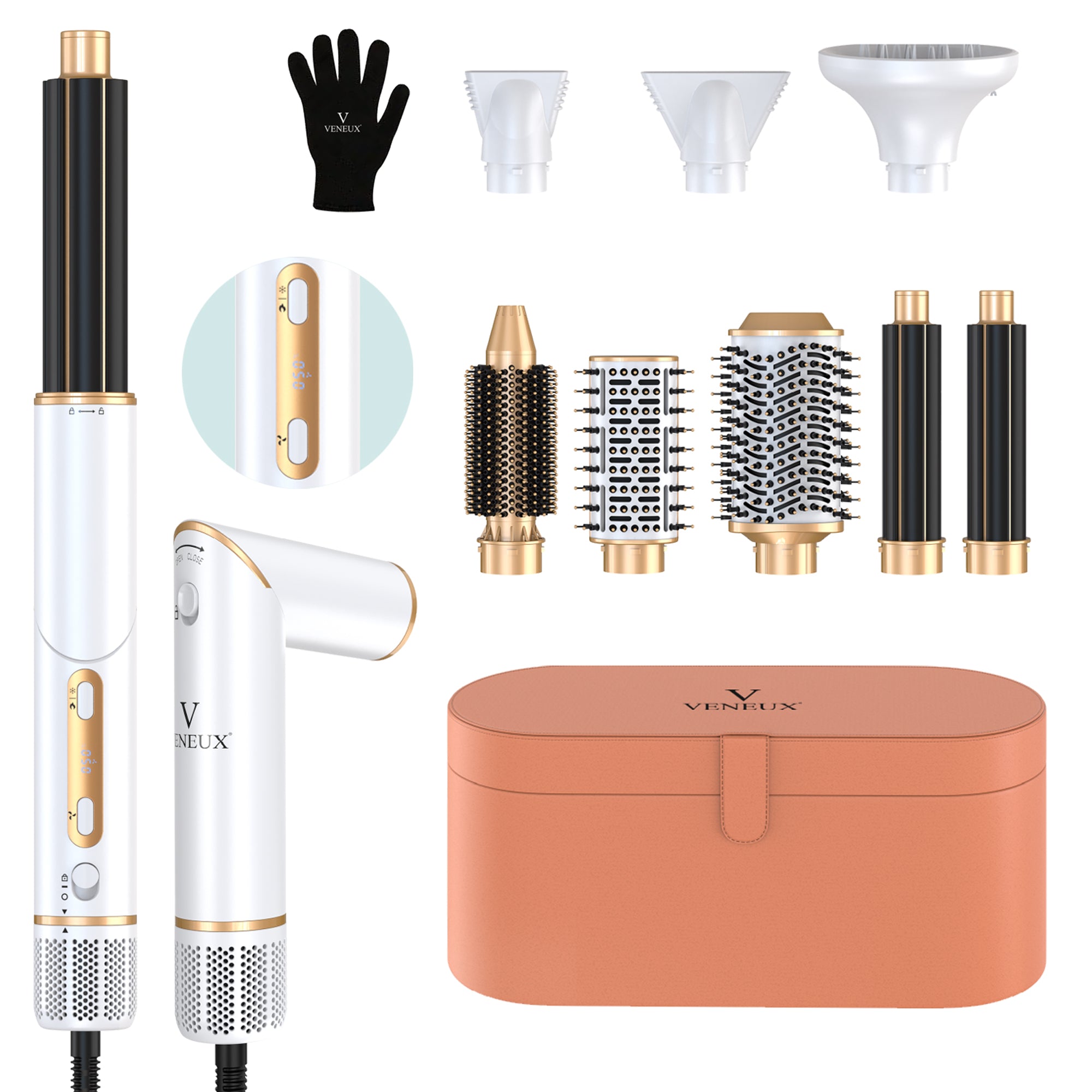 VENEUX® 8-in-1 Airstyler PRO with Storage Case